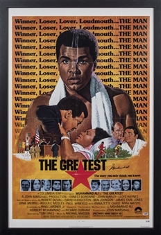 Muhammad Ali Autographed 1977 "The Greatest" Movie Poster In 30 x 44 Framed Display LE 77/89 (PSA/DNA MINT 9)